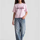 Polera Mujer Boxy Fit Print Rosado - Miniatura 1