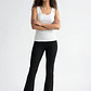 Calza Mujer Tiro Alto Flare Negro - Miniatura 1