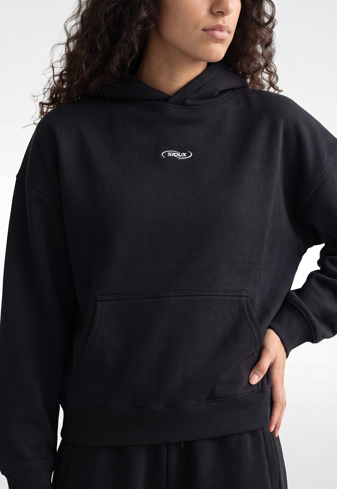 Polerón Mujer Hoodie Bordado Back Azul 3