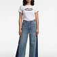 Jeans Mujer Extra Wide Led Bicolor Celeste - Miniatura 1