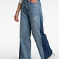 Jeans Mujer Extra Wide Led Bicolor Celeste - Miniatura 2