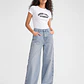 Jeans Mujer Tachas Stars Celeste - Miniatura 4