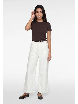 Pantalón Mujer Wide Led Liviano Blanco