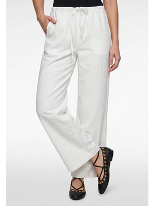 Pantalón Mujer Wide Led Liviano Blanco