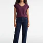 Polera Mujer Cuello V Soft Burdeo - Miniatura 2