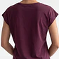 Polera Mujer Cuello V Soft Burdeo - Miniatura 4