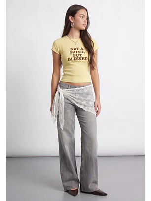 Polera Mujer Estampados Color Amarillo