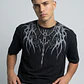 Polera Hombre Oversize Alas Negro - Miniatura 3