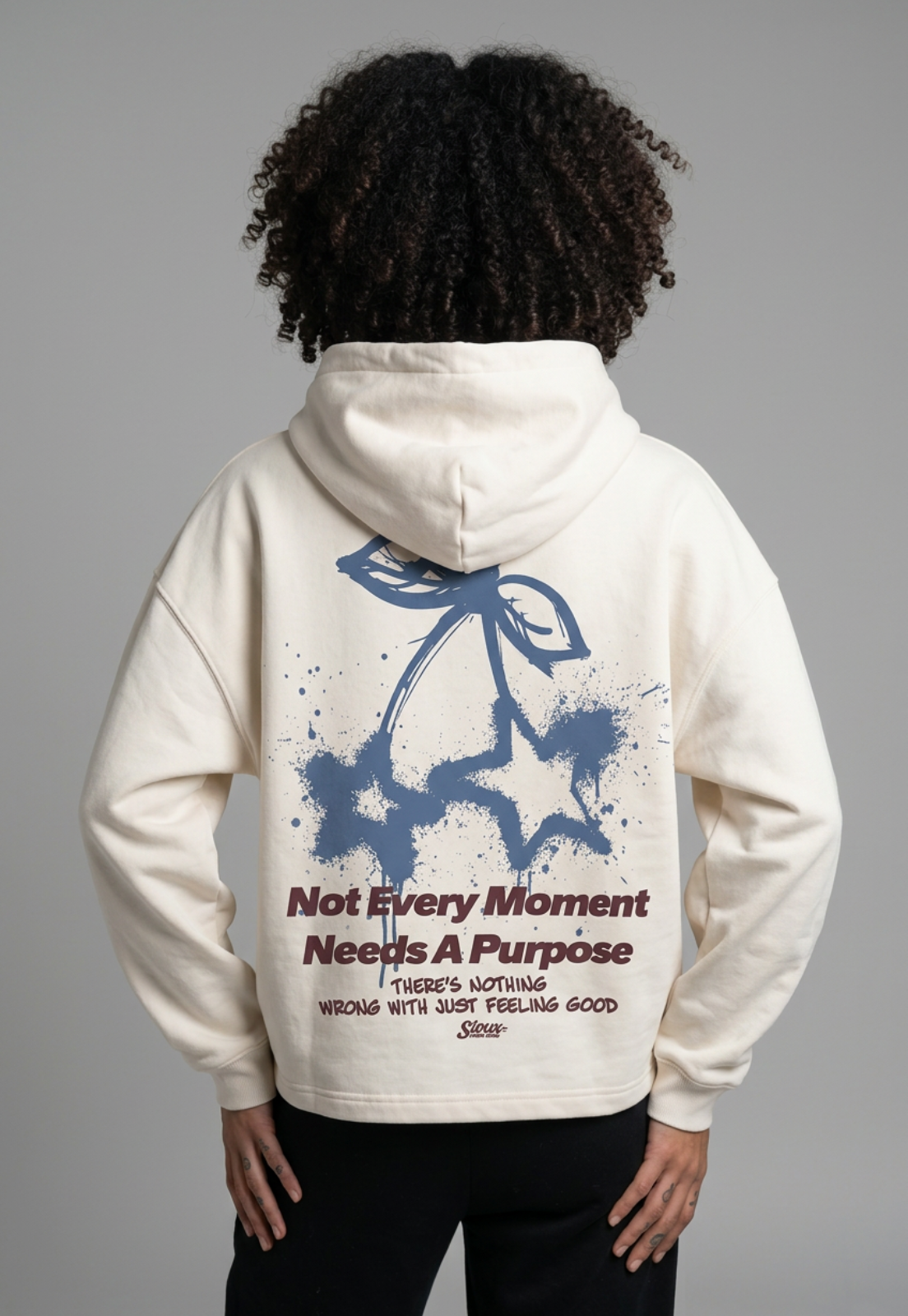 Polerón Mujer Hoodie Stars Back Crudo 1