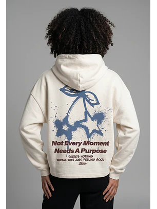 Polerón Mujer Hoodie Stars Back Crudo