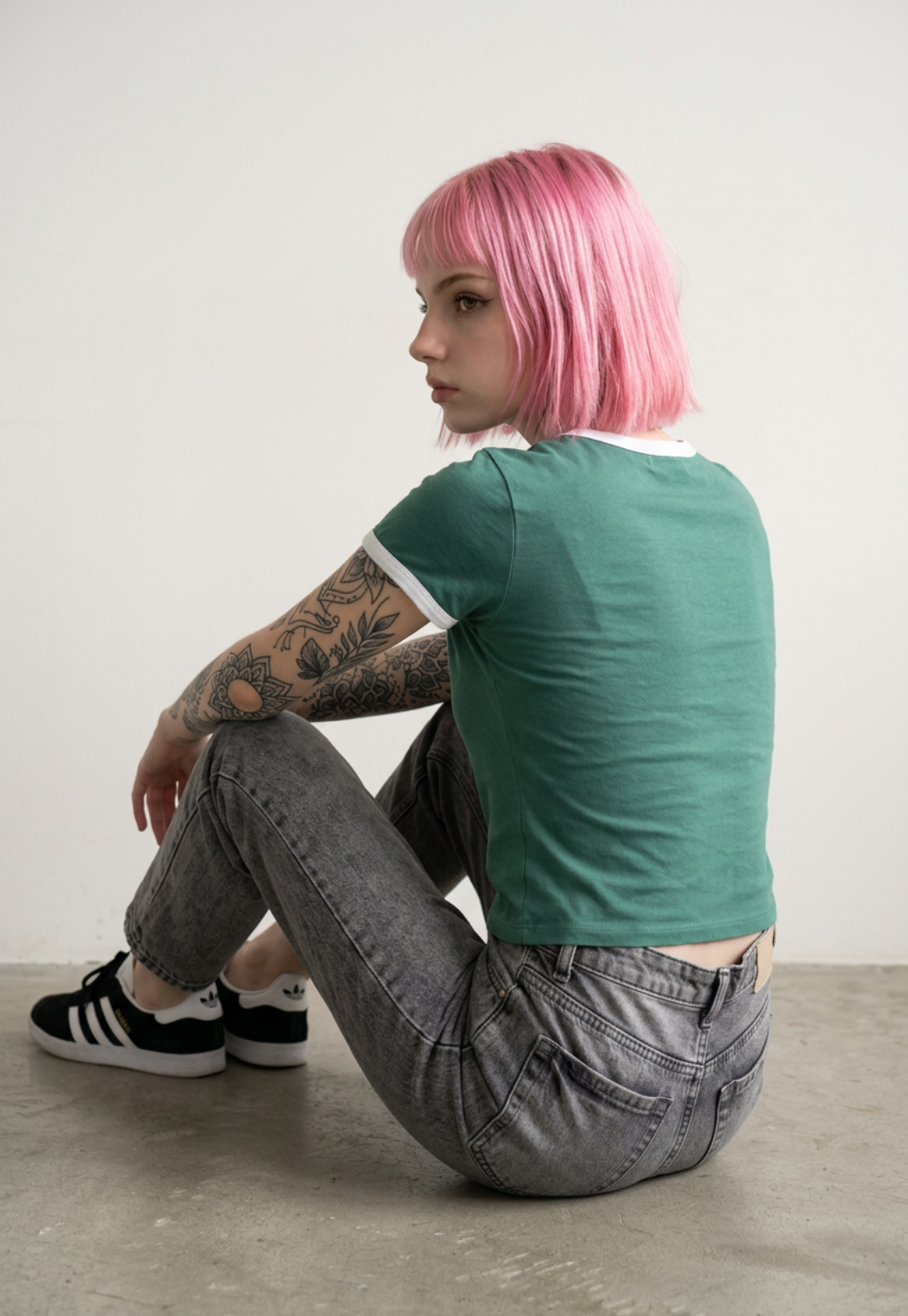 Polera Mujer Estampado Número Verde 3