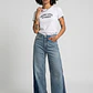 Jeans Mujer Extra Wide Led Bicolor Celeste - Miniatura 4