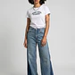 Jeans Mujer Extra Wide Led Bicolor Celeste - Miniatura 1
