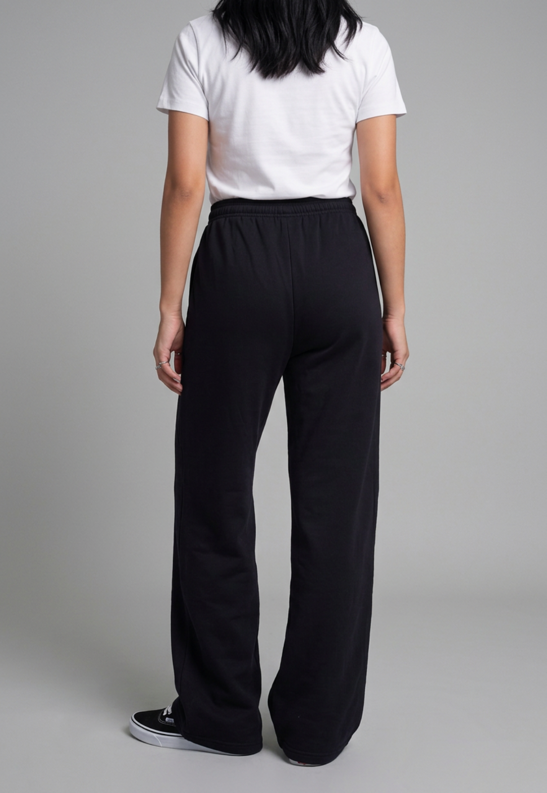 Pantalón Buzo Mujer Extra Baggy Negro 2