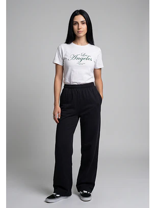 Pantalón Buzo Mujer Extra Baggy Negro