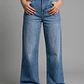 Jeans Mujer Baggy Tiro Alto Proceso Celeste - Miniatura 2