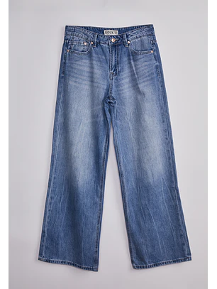 Jeans Mujer Relaxed Basta Tiro Bajo Celeste
