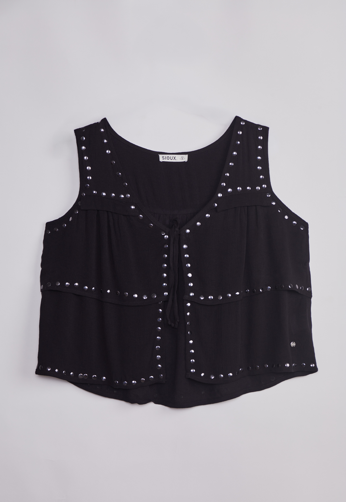 Blusa Mujer Tachas Negro 1