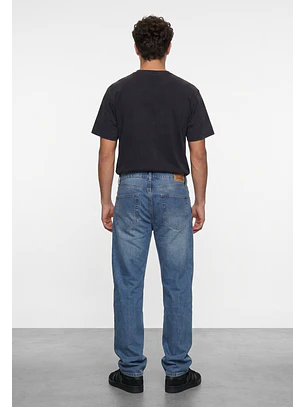 Jeans Hombre Straight Relaxed Proceso Azul