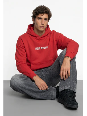 Polerón Hombre Relaxed Espalda Studio Rojo