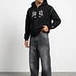 Polerón Hombre Boxy Fit Costuras Negro - Miniatura 2