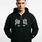 Polerón Hombre Boxy Fit Costuras Negro - Miniatura 3