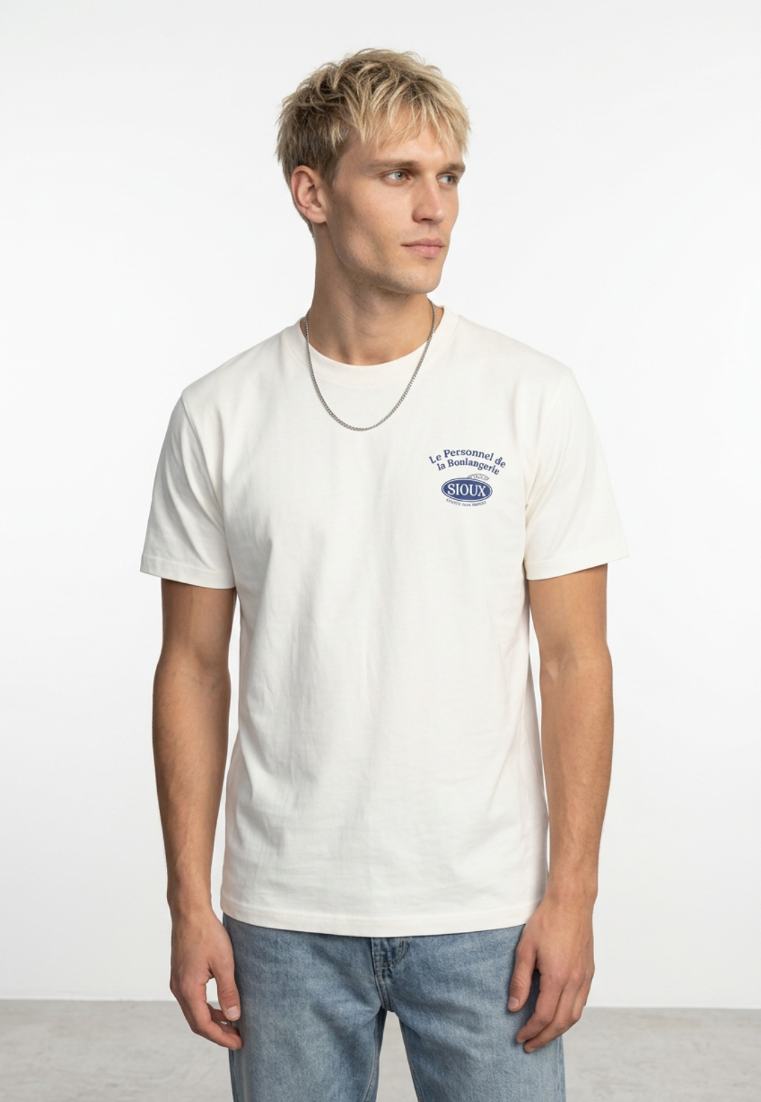 Polera Hombre Croissant Blanco 2