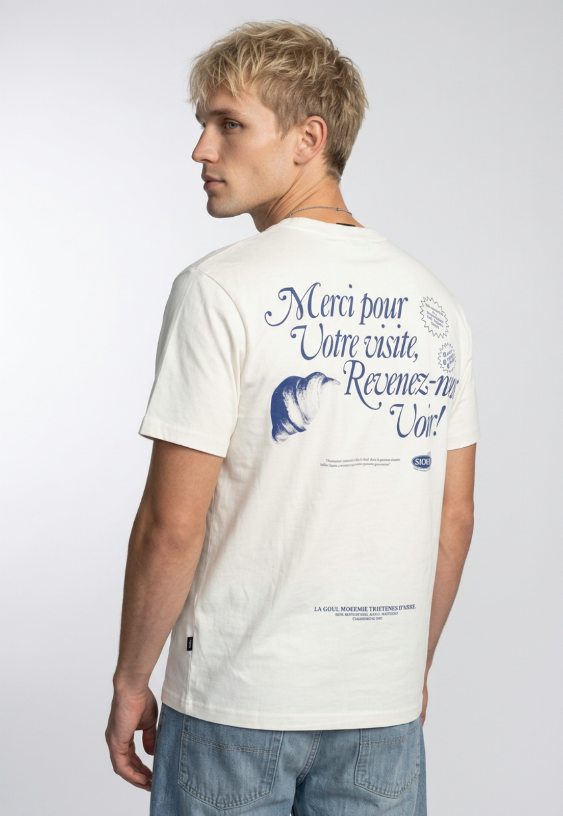 Polera Hombre Croissant Blanco 1