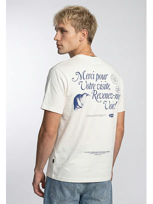 Polera Hombre Croissant Blanco