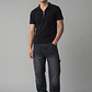 Polera Hombre Piqué Cierre Negro - Miniatura 3