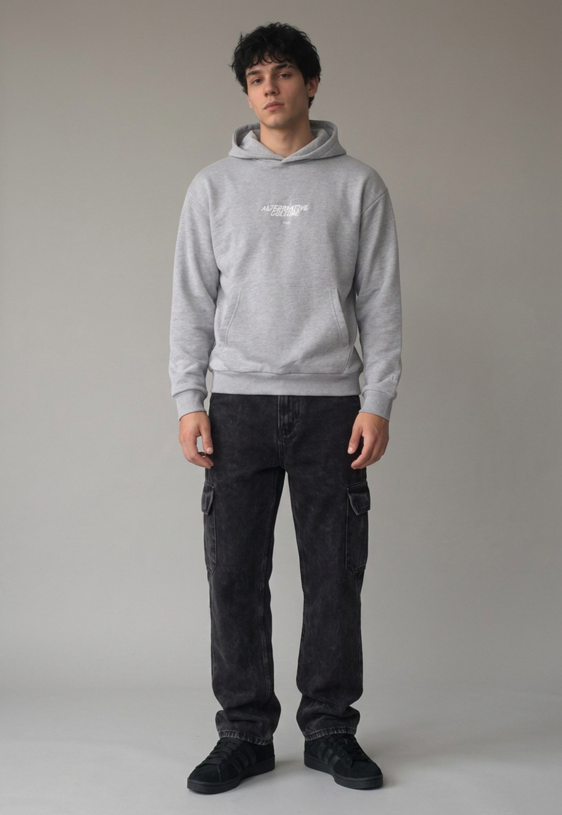 Polerón Hombre Manzanas Gris 3