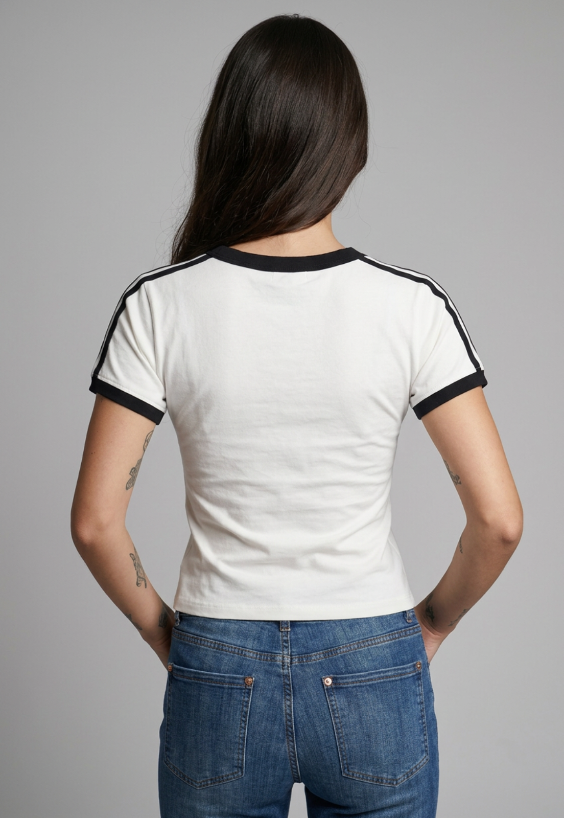 Polera Mujer Varsity Cuello Blanco 2
