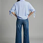 Blusa Mujer Lazos Mangas Celeste - Miniatura 4