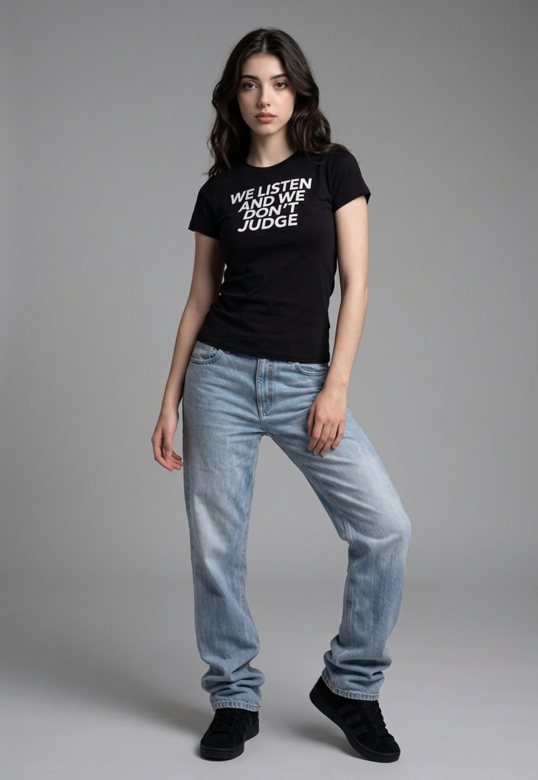 Polera Mujer Frases Negro 3