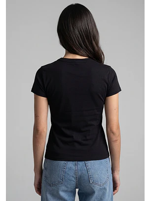 Polera Mujer Frases Negro