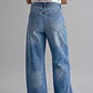 Jeans Mujer Wide Leg Tiro Alto Proceso Azul - Miniatura 2
