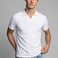 Polera Hombre Piqué Cuello V Blanco - Miniatura 1