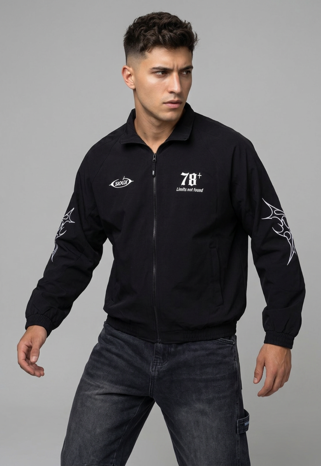 Chaqueta Hombre Bordados Death Negro 1