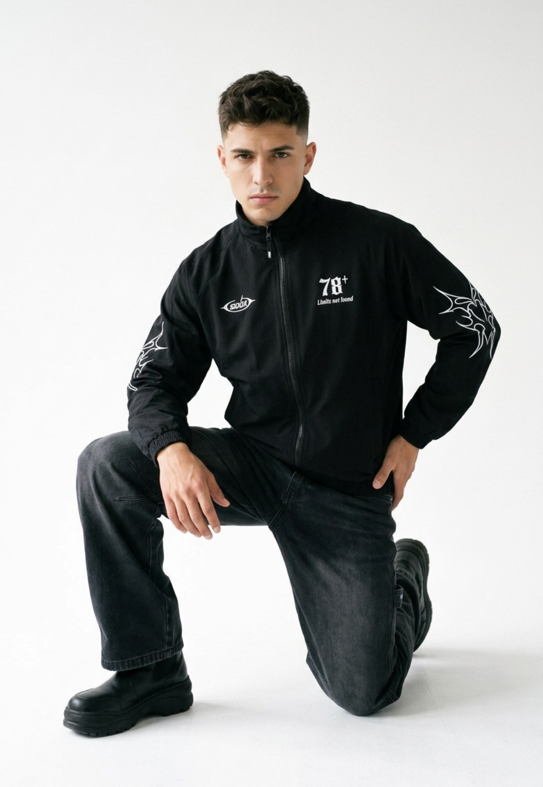 Chaqueta Hombre Bordados Death Negro 4