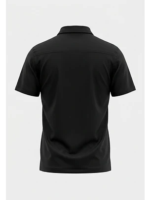 Camisa Hombre Mega Baggy Bolsillos Negro
