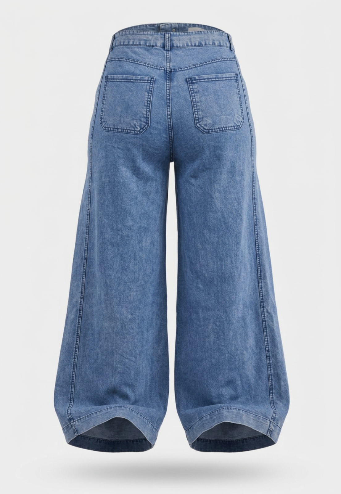 Pantalón Mujer Palazzo Lyocell Celeste 2
