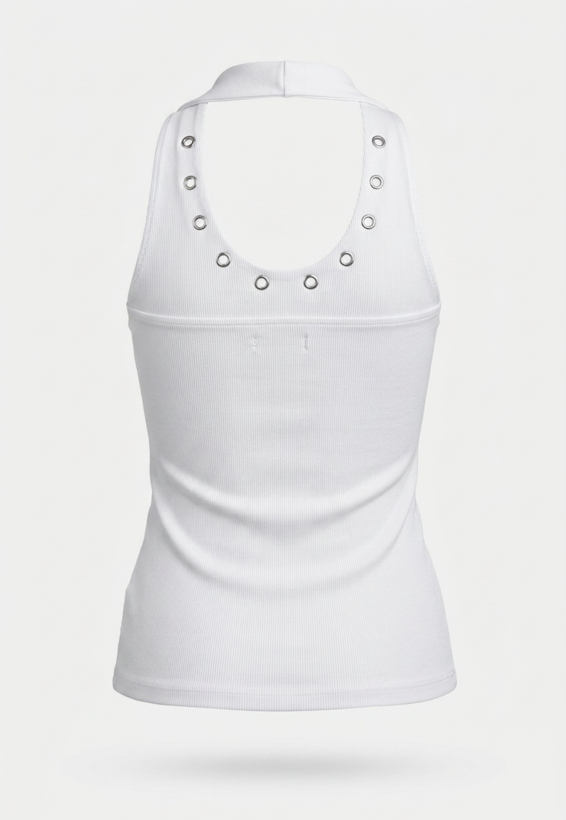 Peto Mujer Rib Halter Blanco 2