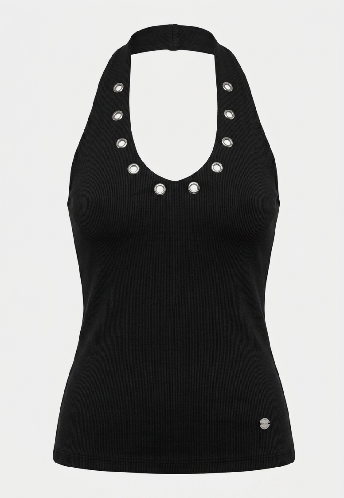 Peto Mujer Rib Halter Negro 1