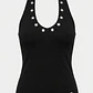 Peto Mujer Rib Halter Negro - Miniatura 1