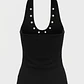 Peto Mujer Rib Halter Negro - Miniatura 2
