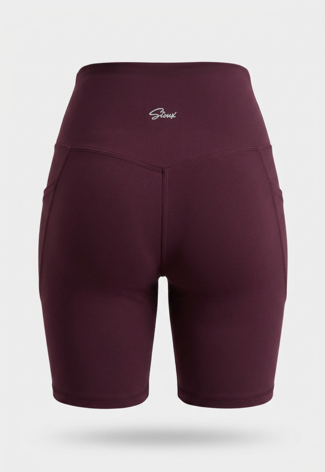 Calza Mujer Deportiva Bolsillos Burdeo 2