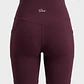 Calza Mujer Deportiva Bolsillos Burdeo - Miniatura 2