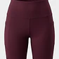 Calza Mujer Deportiva Bolsillos Burdeo - Miniatura 1
