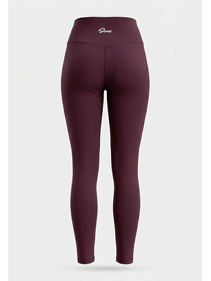 Calza Mujer Larga Tiro Alto Burdeo Training