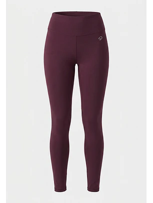 Calza Mujer Larga Tiro Alto Burdeo Training